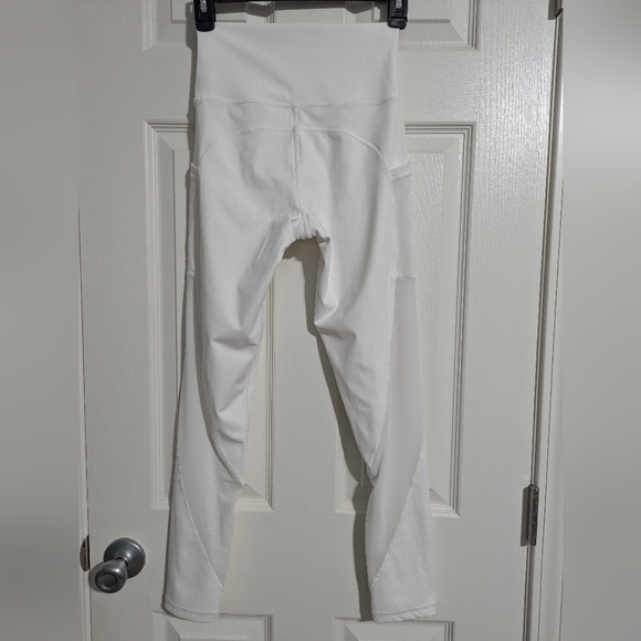 Aerie Offline Goals 7/8 Legging White Mesh Details High Waist Medium - Picture 9 of 9